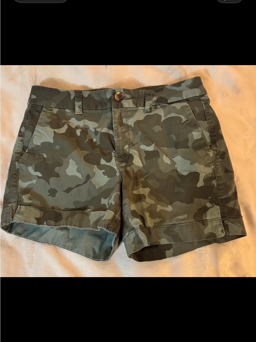Old Navy Camo Utility Shorts - Olive Green